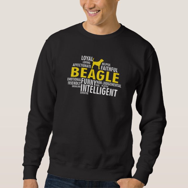Beagle Hundras K 9 Egenskaper Lång Ärmad Tröja (Framsida)