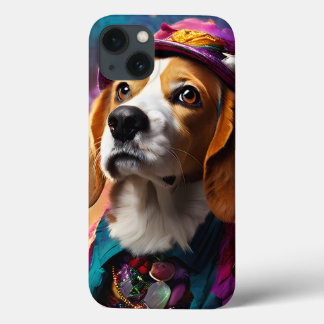 Beagle i en Rosa Hat