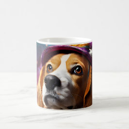 Beagle i en Rosa Hat Kaffemugg