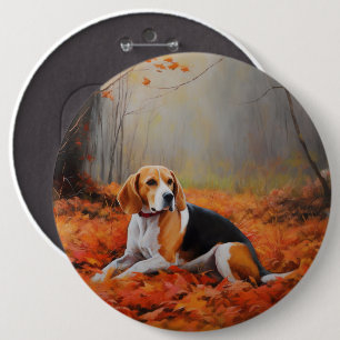 Beagle i Höst löv Fall Inspire Knapp