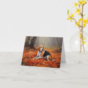 Beagle i Höst löv Fall Inspire Kort
