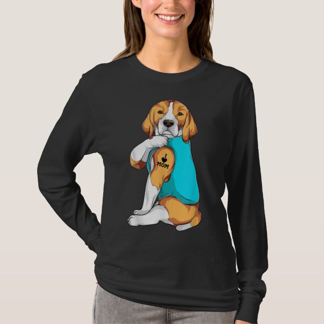 Beagle I Kärlek Mamma Apparel, Hund Gifts Womens T Shirt (Framsida)