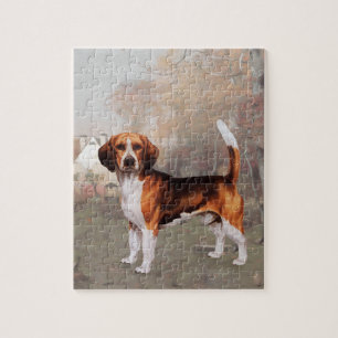 Beagle i lantlig miljö pussel