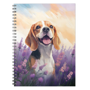 Beagle i Lavender fält Anteckningsbok