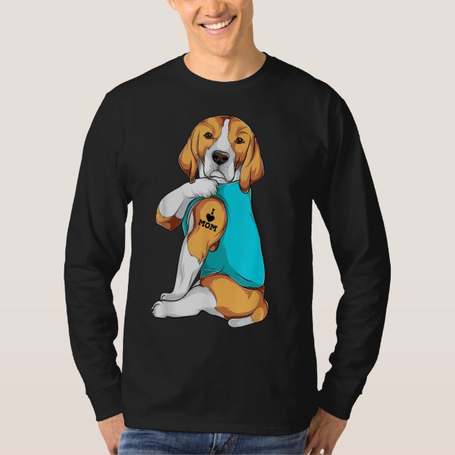 Beagle I Mamma-skel Hund Mamma-gåvor från Kärlek T Shirt (Framsida)