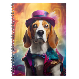Beagle i Vibrant Costume Anteckningsbok