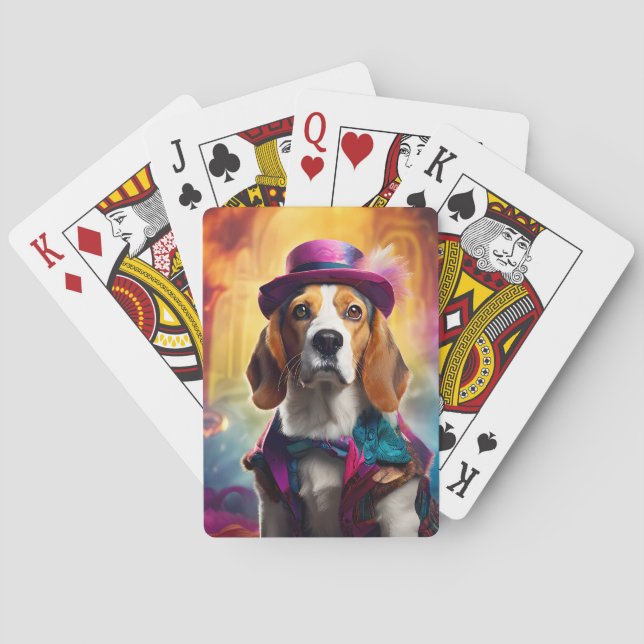 Beagle i Vibrant Costume Casinokort (Baksidan)