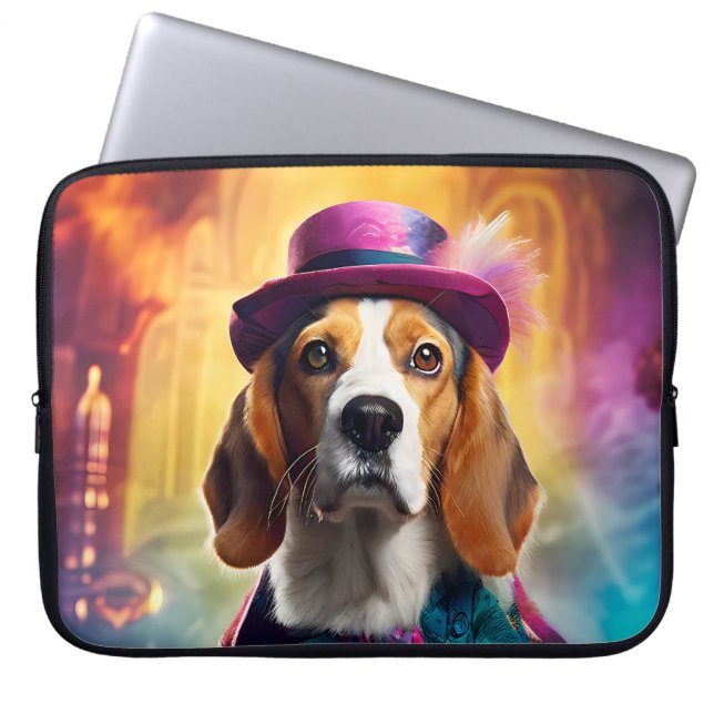 Beagle i Vibrant Costume Laptop Fodral (Framsidan)