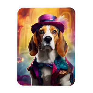Beagle i Vibrant Costume Magnet