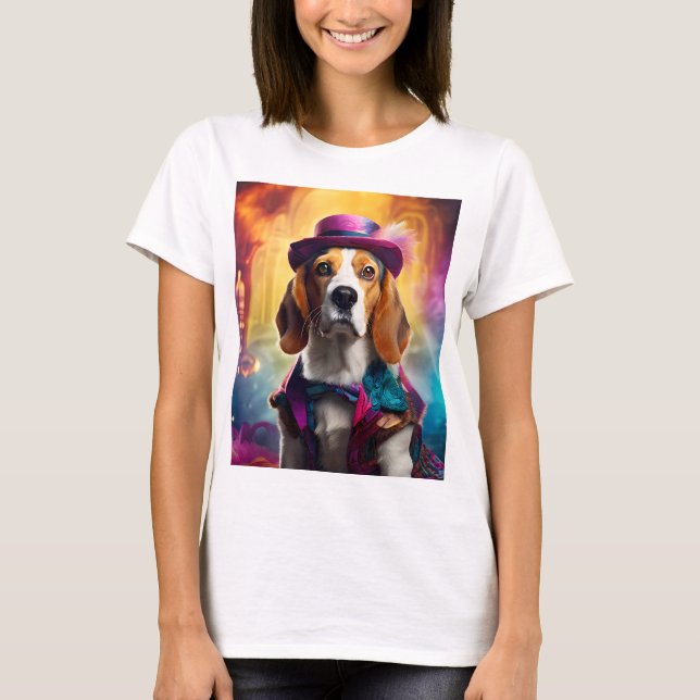 Beagle i Vibrant Costume T Shirt (Framsida)