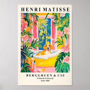 Beagle in Bathtub Print, underbart Bathroom Wall A Poster