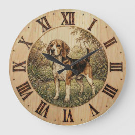 Beagle in Spring Park Wall clock  Stor Klocka