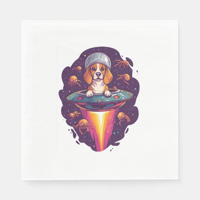 Beagle - Intergalaktiskt Hund-möte Pappersservett (Framsidan)