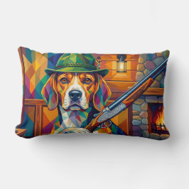 Beagle Jäger Pop Art – Moderner Jagdhund Lumbarkudde