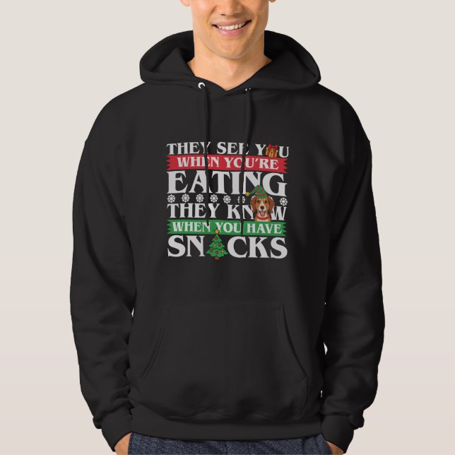 Beagle jul Beagle Älskare Hoodie (Framsida)