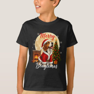 Beagle jul Beagle kostym Beagle Xmas Glad T Shirt