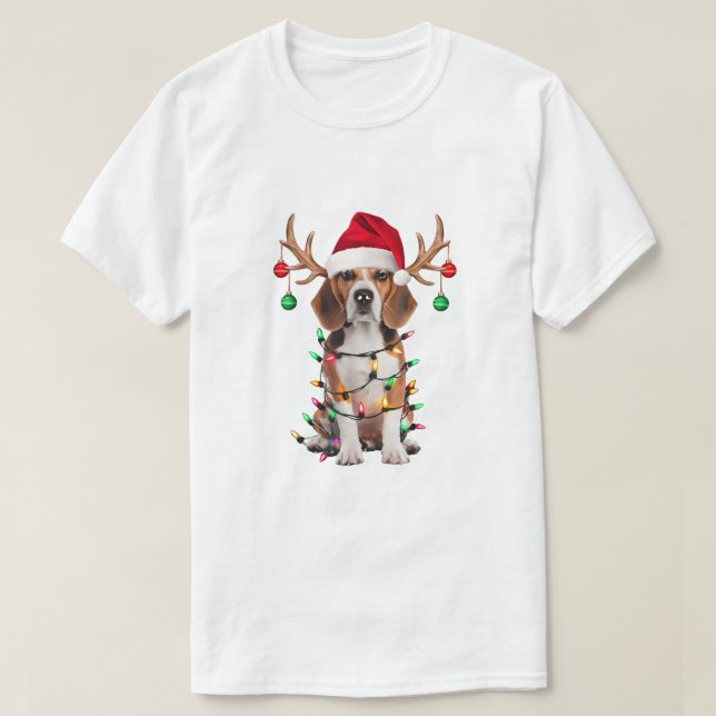 "Beagle jul Cheer" T Shirt (Design framsida)