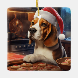 Beagle jul Cookies Festive Helgdag Julgransprydnad Keramik