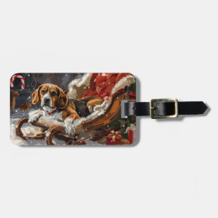 Beagle Jul Festiv Bagagebricka
