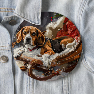 Beagle Jul Festiv Knapp