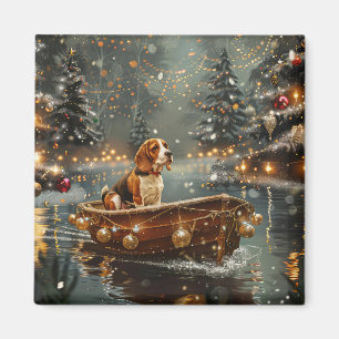 Beagle jul Festive Voyage Magnet