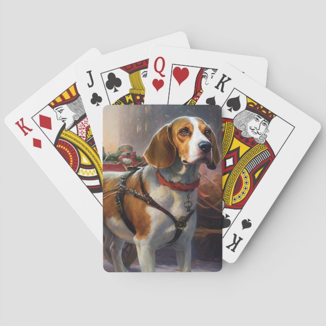 Beagle jul-festsäsong casinokort (Baksidan)