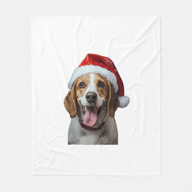Beagle-jul Fleecefilt (Framsidan)