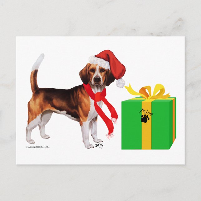 Beagle jul helg vykort (Framsida)