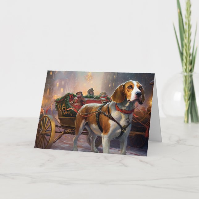 Beagle jul högtidssäsong kort (Framsida)