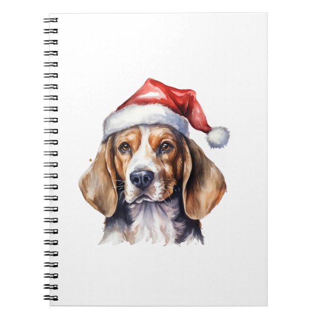 Beagle jul-Hund Anteckningsbok (Framsidan)