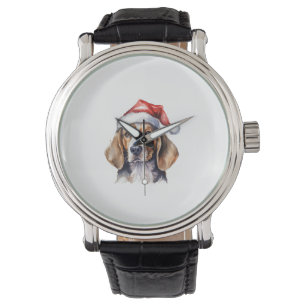 Beagle jul-Hund Armbandsur