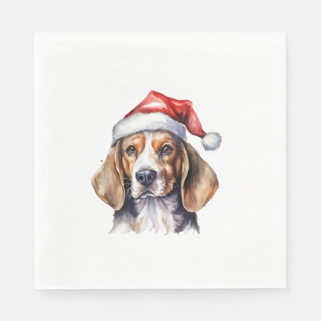 Beagle jul-Hund Pappersservett (Framsidan)