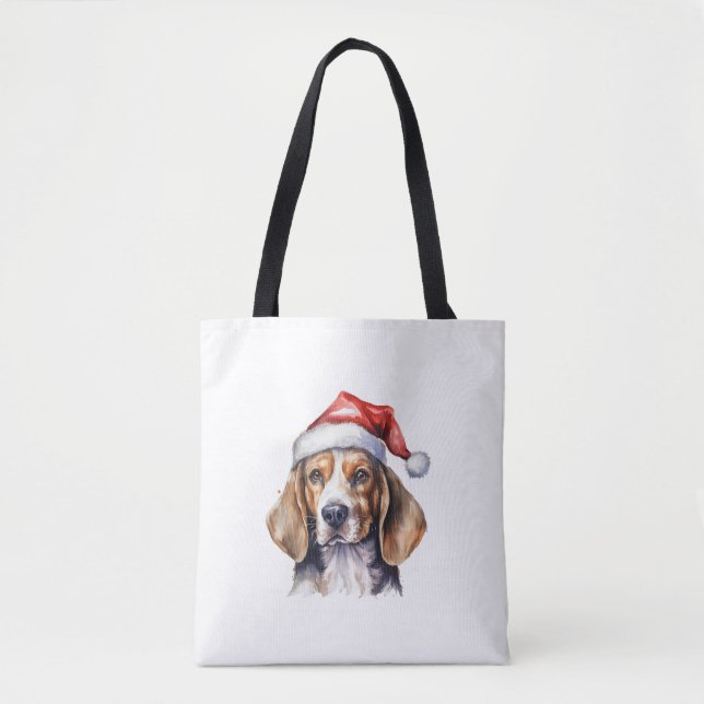 Beagle jul-Hund Tygkasse (Framsida)