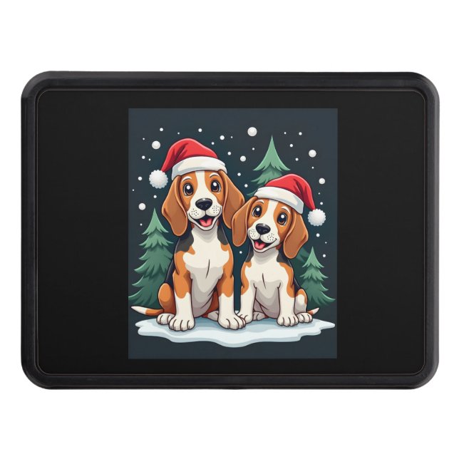 Beagle jul Hundägare Julafton Helgdag Pajama Lon Dragkroksskydd (Framsidan)