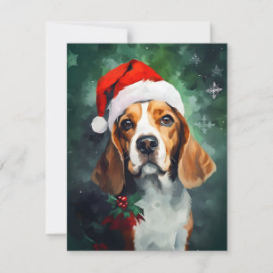 Beagle-jul Julkort
