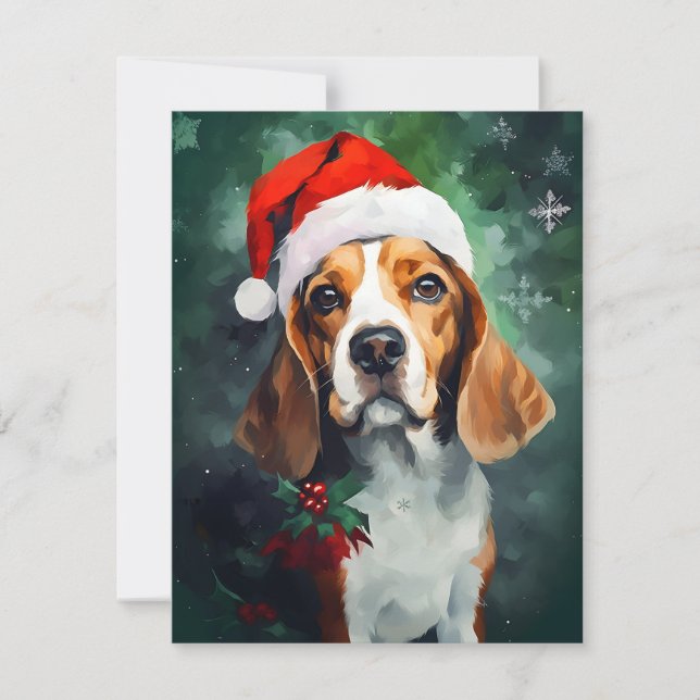 Beagle-jul Julkort (Framsida)