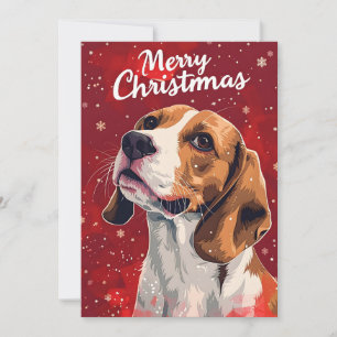 Beagle-jul Julkort