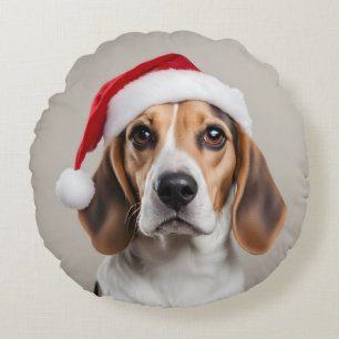 Beagle-jul Rund Kudde