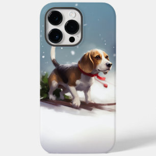 Beagle jul snö vinter