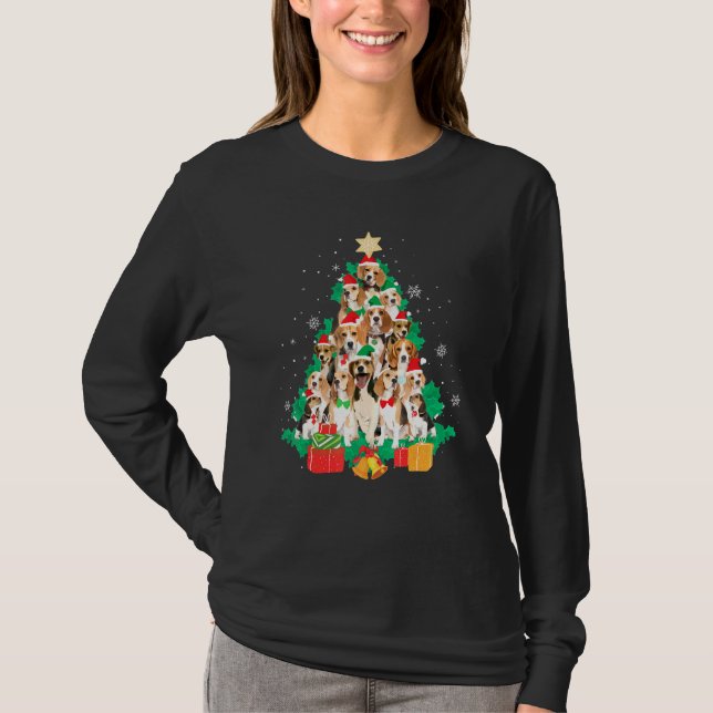 Beagle-jul T Shirt (Framsida)
