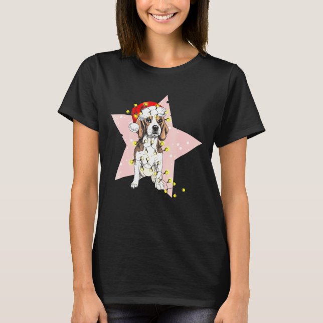 Beagle-jul T Shirt (Framsida)