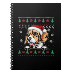 Beagle jul Uglyer Hund Julafton Oversized T-Shirt Anteckningsbok
