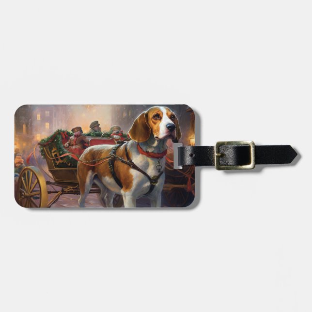 Beagle Julfestlig Säsong Bagagebricka (Horisontell Framsida)