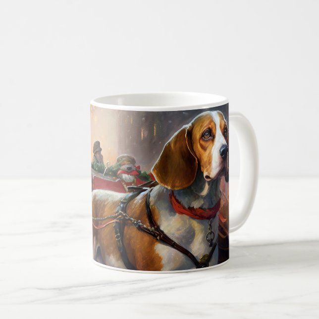Beagle Julfestlig Säsong Kaffemugg (Framsida höger)