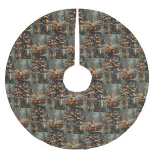 Beagle Julfirande resa Julgransmatta Borstad Polyester
