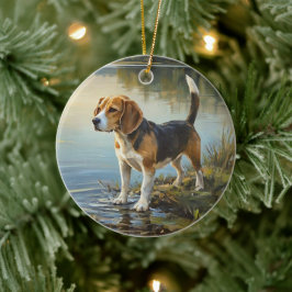 Beagle Julgransprydnad Keramik