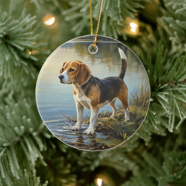 Beagle Julgransprydnad Keramik (Träd)