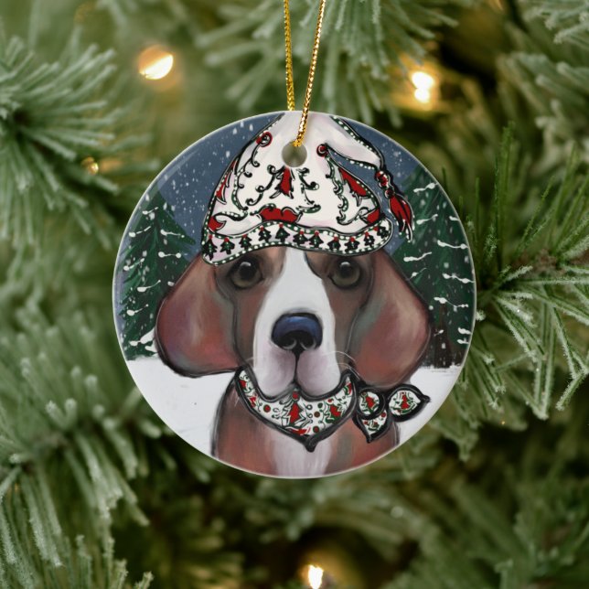 Beagle Julgransprydnad Keramik (Träd)