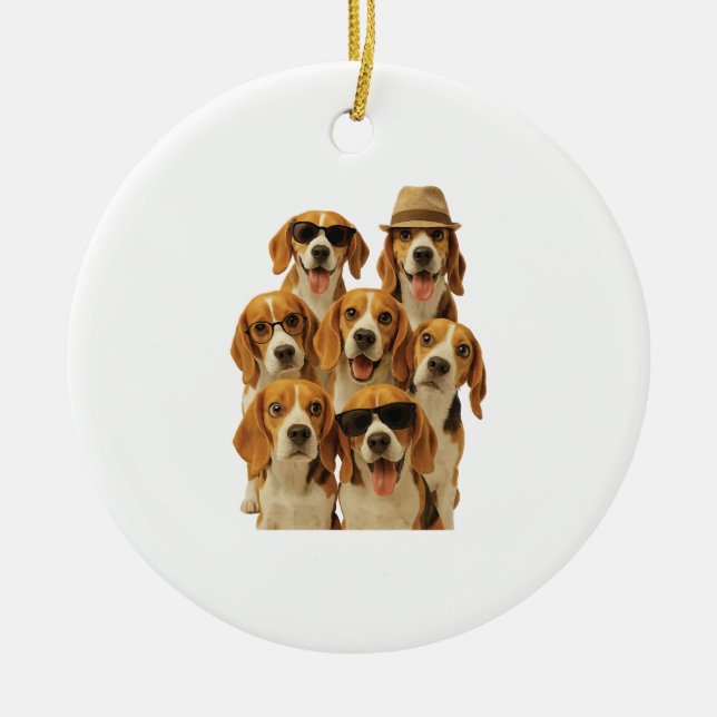 Beagle Julgransprydnad Keramik (Framsidan)