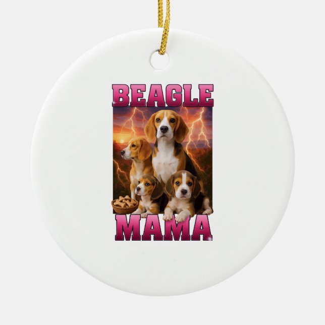Beagle Julgransprydnad Keramik (Framsidan)